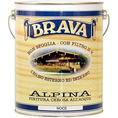 Brava Alpina acabado cerosa para madera al agua, Nogal Envejecido, 4000 ml Brava Alpina acabado cerosa para madera al agua, Nogal Envejecido, 4000 ml