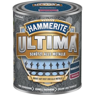 Hammerite Ultima Barniz protector para metales (750 ml), color azul oscuro Hammerite Ultima Barniz protector para metales (750 ml), color azul oscuro