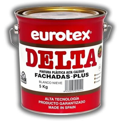 EUROTEX Pintura exterior Delta Fachadas Plus color Gris Perla, Formato 5 kg. EUROTEX Pintura exterior Delta Fachadas Plus color Gris Perla, Formato 5 kg.