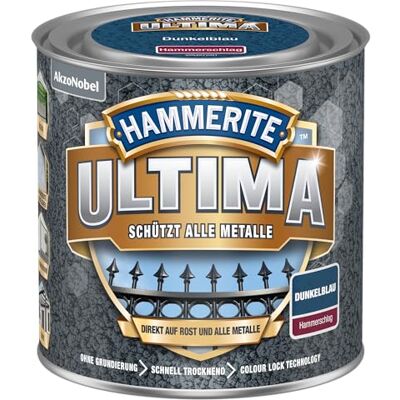 Hammerite Ultima Barniz protector para metales (250 ml), color azul oscuro Hammerite Ultima Barniz protector para metales (250 ml), color azul oscuro