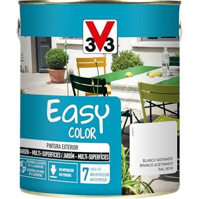 V33 Pintura Easy Color Satinado Blanco 2,5L V33 Pintura Easy Color Satinado Blanco 2,5L