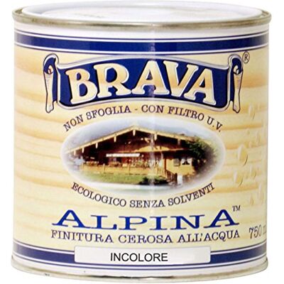 Brava Alpina acabado cerosa para madera al agua, incoloro, 750 ml Brava Alpina acabado cerosa para madera al agua, incoloro, 750 ml