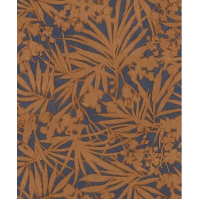 Rasch Papel pintado con plantas tropicales, color marrón, azul, de la colección Paraiso, 10,05 m x 0,53 m (largo x ancho) Rasch Papel pintado con plantas tropicales, color marrón, azul, de la colección Paraiso, 10,05 m x 0,53 m (largo x ancho)