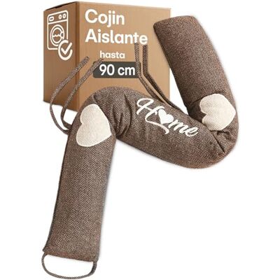 Praknu burlete Puerta Entrada y Ventana 90 cm marrón – Cubre Suelo y Ruido Cierra el hueco & ahorra calor, extra pesado, tela lavable, también para la entrada & interior, protector aislante, lazada Praknu burlete Puerta Entrada y Ventana 90 cm marrón – Cubre Suelo y Ruido Cierra el hueco & ahorra calor, extra pesado, tela lavable, también para la entrada & interior, protector aislante, lazada