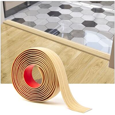 Art3d Banda de transición autoadhesiva de vinilo, Banda de umbral – Banda de separación de suelo laminado para unir espacios de suelo, transición de umbral de alfombra, 122x4 cm, Amarillo álamo Art3d Banda de transición autoadhesiva de vinilo, Banda de umbral – Banda de separación de suelo laminado para unir espacios de suelo, transición de umbral de alfombra, 122x4 cm, Amarillo álamo