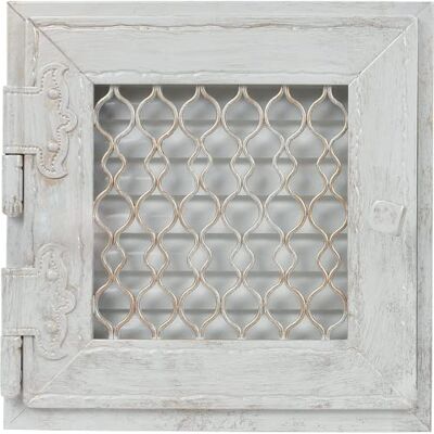 KRATKI Rejilla de ventilación de Aire Caliente Retro Diseño único Estética Antigua Fácil instalación Alto 21.5cm Blanco 21.8.x21.8cm KRATKI Rejilla de ventilación de Aire Caliente Retro Diseño único Estética Antigua Fácil instalación Alto 21.5cm Blanco 21.8.x21.8cm