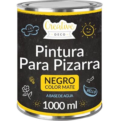 Creative Pintura para Pizarra Negra Mate 1000 ml Paredes, Madera Creative Pintura para Pizarra Negra Mate 1000 ml Paredes, Madera