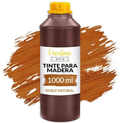Creative 1L Barniz Madera Interior Tinte al Agua Color Roble Natural Creative 1L Barniz Madera Interior Tinte al Agua Color Roble Natural