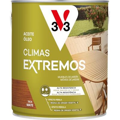 V33 Aceite Teca Climas Extremos Mate Teca 2,5L V33 Aceite Teca Climas Extremos Mate Teca 2,5L