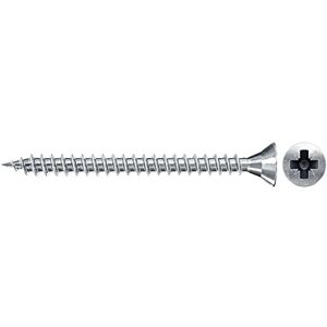 fischer Tornillo para aglomerado FSPII 3,5 x 20 mm, cabeza avellanada, galvanizado, rosca completa, Phillips PZ fischer Tornillo para aglomerado FSPII 3,5 x 20 mm, cabeza avellanada, galvanizado, rosca completa, Phillips PZ