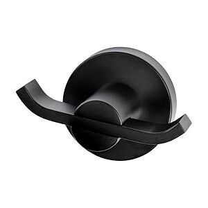 Croydex Metra Flexi-Fix Gancho doble para bata, color negro mate Croydex Metra Flexi-Fix Gancho doble para bata, color negro mate