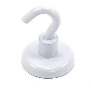 first4magnets Magnet de Gancho de Neodimio Pintado Blanco Con Gancho M6 Para Colgar, Sostener O Mostrar Elementos 32mm 36.4kg Pull first4magnets Magnet de Gancho de Neodimio Pintado Blanco Con Gancho M6 Para Colgar, Sostener O Mostrar Elementos 32mm 36.4kg Pull
