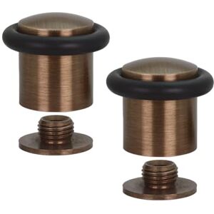EVI Herrajes Pack de 2 Topes de Puerta Ø24 x 30mm Base Roscada Goma Negra de Silicona Natural Latón Incluye Taco + Tornillo I-138CU EVI Herrajes Pack de 2 Topes de Puerta Ø24 x 30mm Base Roscada Goma Negra de Silicona Natural Latón Incluye Taco + Tornillo I-138CU