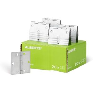 Alberts 850272 Bisagra, Cuadrada, Galvanizado Sendzimir, 60 x 60 mm, Juego de 20 Alberts 850272 Bisagra, Cuadrada, Galvanizado Sendzimir, 60 x 60 mm, Juego de 20