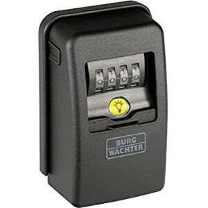 Burg-Wächter Caja fuerte de llaves, con código numérico de 4 dígitos para el exterior y el interior, magnética, iluminada, segura, montaje en la pared, Key Safe 60L SB, negro Burg-Wächter Caja fuerte de llaves, con código numérico de 4 dígitos para el exterior y el interior, magnética, iluminada, segura, montaje en la pared, Key Safe 60L SB, negro