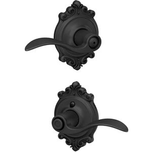 Schlage F40 Acc 622 BRK - Colección Brookshire Manilla de acento - Negro mate Schlage F40 Acc 622 BRK - Colección Brookshire Manilla de acento - Negro mate