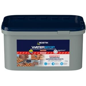 Bostik Waterstop Impermeabilizante de Reparación Terracota Estanqueidad Inmediata, Superficies Húmedas o Secas, sin Imprimación, Multimaterial, Fácil de Aplicar, Interior y Exterior, Bote 6 kg Bostik Waterstop Impermeabilizante de Reparación Terracota Estanqueidad Inmediata, Superficies Húmedas o Secas, sin Imprimación, Multimaterial, Fácil de Aplicar, Interior y Exterior, Bote 6 kg