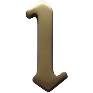 Alpertec Número 1 para casa, bronce satinado, incluye tornillos y tacos, altura 120 mm Alpertec Número 1 para casa, bronce satinado, incluye tornillos y tacos, altura 120 mm