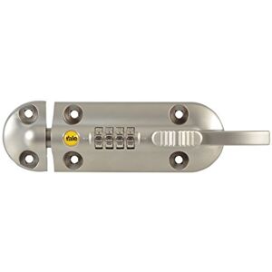 Yale Perno de combinación YALY600120 150 mm Cuerpo de zinc resistente a la intemperie Ideal para cobertizos, puertas y garajes Seguridad sin llave Yale Perno de combinación YALY600120 150 mm Cuerpo de zinc resistente a la intemperie Ideal para cobertizos, puertas y garajes Seguridad sin llave