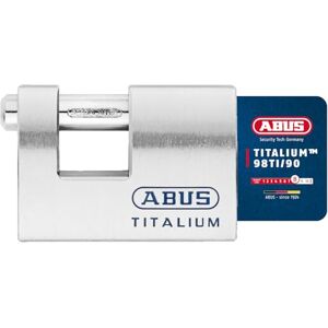 ABUS Titalium 98/90 Candado monobloque de cierre distinto, con 2 llaves cuerpo del candado de aluminio especial arco de acero endurecido nivel de seguridad 8 plateado 70474 ABUS Titalium 98/90 Candado monobloque de cierre distinto, con 2 llaves cuerpo del candado de aluminio especial arco de acero endurecido nivel de seguridad 8 plateado 70474