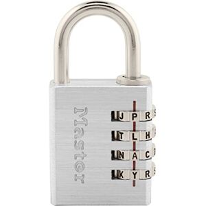 Master Lock Candado de combinación de palabra personalizada 40 mm plateado y ancho. Master Lock Candado de combinación de palabra personalizada 40 mm plateado y ancho.