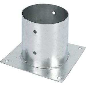 Alberts Anclaje sobre base, Para postes de madera cuadrados y redondos, Galvanizado en caliente, Ø141 mm Alberts Anclaje sobre base, Para postes de madera cuadrados y redondos, Galvanizado en caliente, Ø141 mm