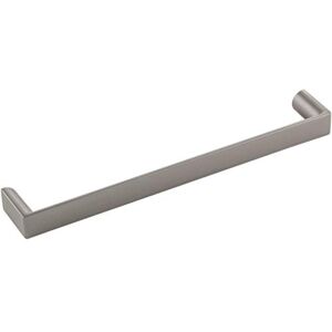 Accuride Schüco CLub LA 160 mm, ancho 168 mm, mango plano para muebles de zinc fundido a presión, efecto acero inoxidable, plata Accuride Schüco CLub LA 160 mm, ancho 168 mm, mango plano para muebles de zinc fundido a presión, efecto acero inoxidable, plata