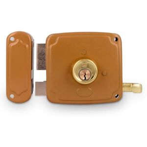 Amig Cerradura de Sobreponer de Izquierda con Palanca de Cierre, Lengüeta y Tirador Acero Dorado Medida: 100 x 95 mm Ideal para Puertas de Madera de Entrada o de Paso Amig Cerradura de Sobreponer de Izquierda con Palanca de Cierre, Lengüeta y Tirador Acero Dorado Medida: 100 x 95 mm Ideal para Puertas de Madera de Entrada o de Paso
