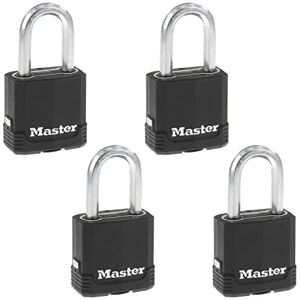Master Lock , paquete de cuatro candados de acero laminado cubierto Magnum de 1-7/8 pulgadas de ancho, diámetro de 5/16 pulgadas, distancia de grillete de 1-1/2 pulgadas, paquete de 4, Master Lock , paquete de cuatro candados de acero laminado cubierto Magnum de 1-7/8 pulgadas de ancho, diámetro de 5/16 pulgadas, distancia de grillete de 1-1/2 pulgadas, paquete de 4,