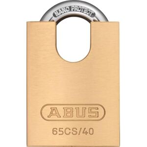 ABUS Candado de latón 65CS/40 cuerpo del candado de latón arco y protección de acero endurecido nivel de seguridad 5 ABUS Candado de latón 65CS/40 cuerpo del candado de latón arco y protección de acero endurecido nivel de seguridad 5