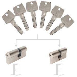 Bricard Paquete de 2 cilindros Astral entreabierto: 30+30 & 30+45 con 6 llaves. Bricard Paquete de 2 cilindros Astral entreabierto: 30+30 & 30+45 con 6 llaves.