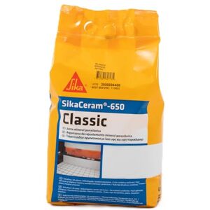 SIKA Junta mineral porcelánica Ceram-650 Classic Crema Lechada de cemento coloreada para relleno de juntas de 1-6 mm en paramentos y pavimentos interiores y exteriores 5 kg SIKA Junta mineral porcelánica Ceram-650 Classic Crema Lechada de cemento coloreada para relleno de juntas de 1-6 mm en paramentos y pavimentos interiores y exteriores 5 kg
