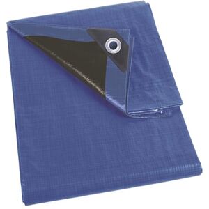 Perel Lona 5 x 8 m, poliéster Extra Resistente 140 g/m², Lona Rectangular con 26 Ojales y Esquinas reforzadas, para Muebles de jardín, Madera, Remolque Perel Lona 5 x 8 m, poliéster Extra Resistente 140 g/m², Lona Rectangular con 26 Ojales y Esquinas reforzadas, para Muebles de jardín, Madera, Remolque