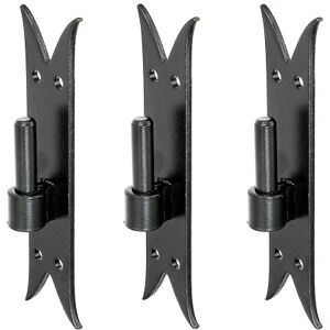 Alberts GAH- 306717 Ganchos DI, cierre de cola de carpa, lacado negro, diámetro del mandril: 14 mm, placa de 205 x 45 mm, juego de 3 Alberts GAH- 306717 Ganchos DI, cierre de cola de carpa, lacado negro, diámetro del mandril: 14 mm, placa de 205 x 45 mm, juego de 3