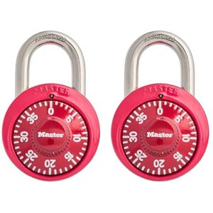 Master Lock Candado de bloqueo de casillero , colores surtidos, paquete de 2 combinaciones iguales Master Lock Candado de bloqueo de casillero , colores surtidos, paquete de 2 combinaciones iguales