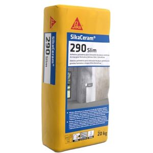SIKA Adhesivo para baldosas Ceram 290 Slim Blanco Flexible Para la colocación de piezas cerámicas e muy gran formato Altas prestaciones Paredes interiores y exteriores 20kg SIKA Adhesivo para baldosas Ceram 290 Slim Blanco Flexible Para la colocación de piezas cerámicas e muy gran formato Altas prestaciones Paredes interiores y exteriores 20kg