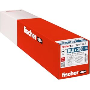 fischer CTP 10,0 x 380 50 unidades PowerFast II Tornillo para madera, color plateado fischer CTP 10,0 x 380 50 unidades PowerFast II Tornillo para madera, color plateado