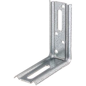 Alberts 866242 Escuadra regulable, Ángulo de 90, empotrada, con agujero oblongo, Galvanizado Sendzimir, 70 x 80 x 30 mm, Juego de 50 Alberts 866242 Escuadra regulable, Ángulo de 90, empotrada, con agujero oblongo, Galvanizado Sendzimir, 70 x 80 x 30 mm, Juego de 50