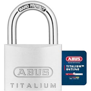 ABUS Candado de Titalium 64TI/40 juego de 2 cierre igualado candado para sótanos con cuerpo de aluminio especial arco de acero endurecido nivel de seguridad 5 ABUS Candado de Titalium 64TI/40 juego de 2 cierre igualado candado para sótanos con cuerpo de aluminio especial arco de acero endurecido nivel de seguridad 5