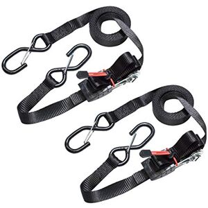 Master Lock Cinchas de Amarre con Trinquete y Ganchos, Envase de 2, Negro, 4.25 m x 25 mm Master Lock Cinchas de Amarre con Trinquete y Ganchos, Envase de 2, Negro, 4.25 m x 25 mm