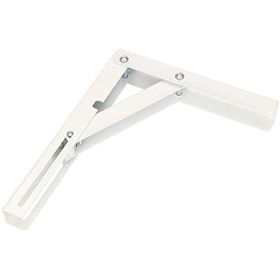 KOTARBAU ® Escuadra abatible para estanterías y baldas, 200x165mm, Soporte de acero inoxidable, Blanco, Soporte plegable de esquina, Soporte de pared para ahorrar espacio, Base para estantes, 100 kg KOTARBAU ® Escuadra abatible para estanterías y baldas, 200x165mm, Soporte de acero inoxidable, Blanco, Soporte plegable de esquina, Soporte de pared para ahorrar espacio, Base para estantes, 100 kg