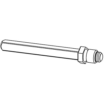 ECO Pasador de cambio de rollo cuadrado 8 mm para pomos de puerta/pomo, rosca M12, rosca de botón 9 x 110 mm, acero galvanizado ECO Pasador de cambio de rollo cuadrado 8 mm para pomos de puerta/pomo, rosca M12, rosca de botón 9 x 110 mm, acero galvanizado