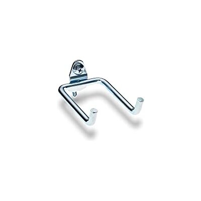 Triton Products Gancho para tablero de clavijas de doble barra, 10 unidades, color plateado Triton Products Gancho para tablero de clavijas de doble barra, 10 unidades, color plateado