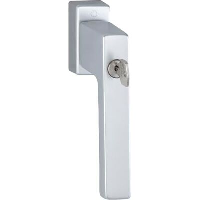 HOPPE Toulon Tirador de ventana con cilindro de bloqueo TBT, 7 x 37 mm, plata anodizada, HOPPE Toulon Tirador de ventana con cilindro de bloqueo TBT, 7 x 37 mm, plata anodizada,