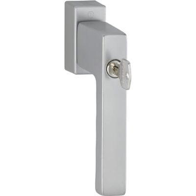 HOPPE TOULON Manilla para Ventana con Cilindro de Bloqueo, Secu100+Secustik+VarioFit, 90°, 7x32-42 mm, Simil Inox F9, ref. HOPPE TOULON Manilla para Ventana con Cilindro de Bloqueo, Secu100+Secustik+VarioFit, 90°, 7x32-42 mm, Simil Inox F9, ref.