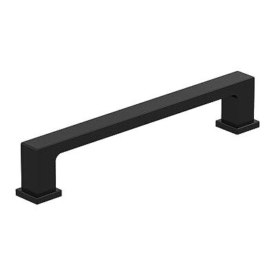 Amerock Tirador de gabinete negro mate, manija de armario, 5-116 pulgadas de centro a centro, paquete de 10 unidades, Bridgeport, herrajes para muebles Amerock Tirador de gabinete negro mate, manija de armario, 5-116 pulgadas de centro a centro, paquete de 10 unidades, Bridgeport, herrajes para muebles