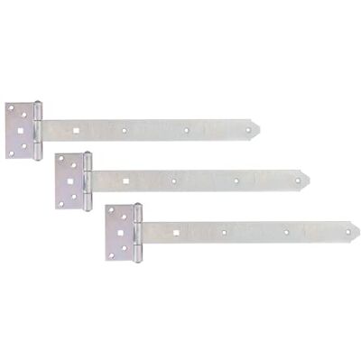 Alberts GAH- 310967 Colgante en cruz con pasador prensado, galvanizado en amarillo, banda 391 x 40 mm, bisagras 103 x 59 mm, juego de 3 Alberts GAH- 310967 Colgante en cruz con pasador prensado, galvanizado en amarillo, banda 391 x 40 mm, bisagras 103 x 59 mm, juego de 3