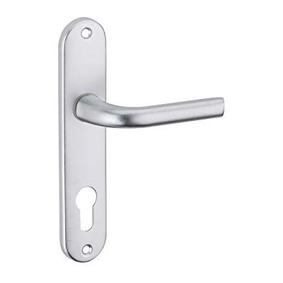 Thirard – Juego de manijas para puerta de entrada – agujero de cilindro – cuadrado 7 mm – Entrejes 165 mm – Acabado anodizado plateado – Modelo Leto – Práctico y estético Thirard – Juego de manijas para puerta de entrada – agujero de cilindro – cuadrado 7 mm – Entrejes 165 mm – Acabado anodizado plateado – Modelo Leto – Práctico y estético