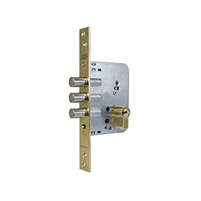 tesa Assa Abloy, 566L, Cerradura de seguridad monopunto , entrada 50 mm, Latonado tesa Assa Abloy, 566L, Cerradura de seguridad monopunto , entrada 50 mm, Latonado