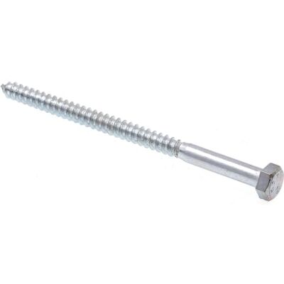 PRiME Lag perno en forma de tornillo, cabeza hexagonal, 5/16 en X 5 en, acero chapado en Zinc, pack de 25 PRiME Lag perno en forma de tornillo, cabeza hexagonal, 5/16 en X 5 en, acero chapado en Zinc, pack de 25